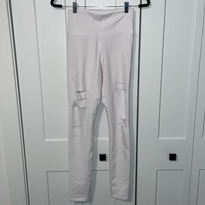 Alo Yoga White High-Waisted Leggings – Brand New Without Tags